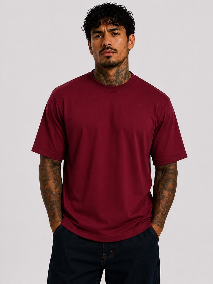 Bordeaux Core Oversized Tee | Urban Forge oversized t-shirt