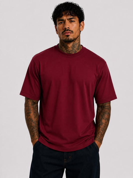 Bordeaux Core Oversized Tee | Urban Forge oversized t-shirt