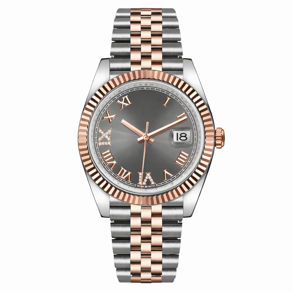 Luxury Watch Dial Fluted Bezel 36mm